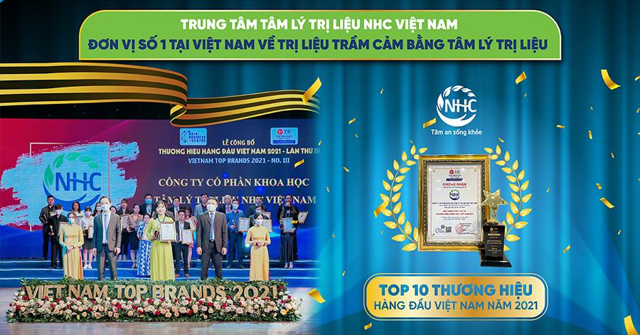 [HTV] Tâm lý trị liệu NHC Việt Nam được vinh danh Top 10 Thương hiệu hàng đầu Việt Nam năm 2021