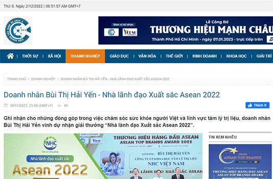 [Viện Nghiên Cứu Kinh Tế Châu Á] Doanh nhân Bùi Thị Hải Yến - Nhà lãnh đạo Xuất sắc Asean 2022